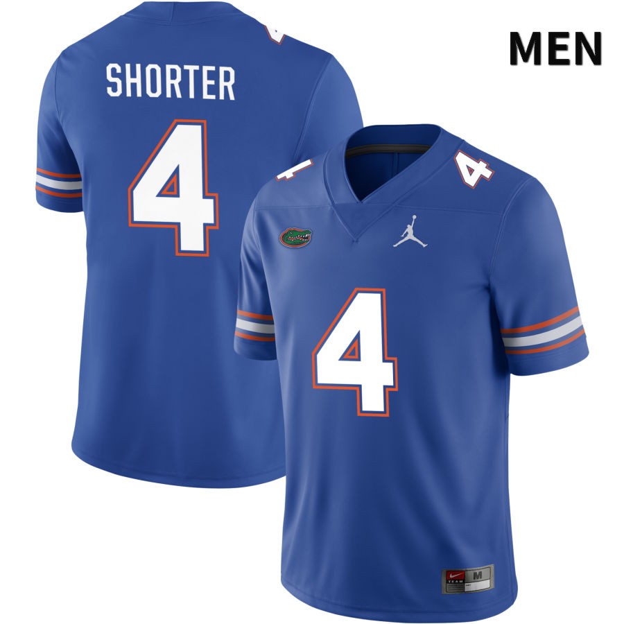 NCAA Florida Gators Justin Shorter Men's #4 Jordan Brand Royal 2022 NIL Stitched Authentic College Football Jersey BUP7464ZZ